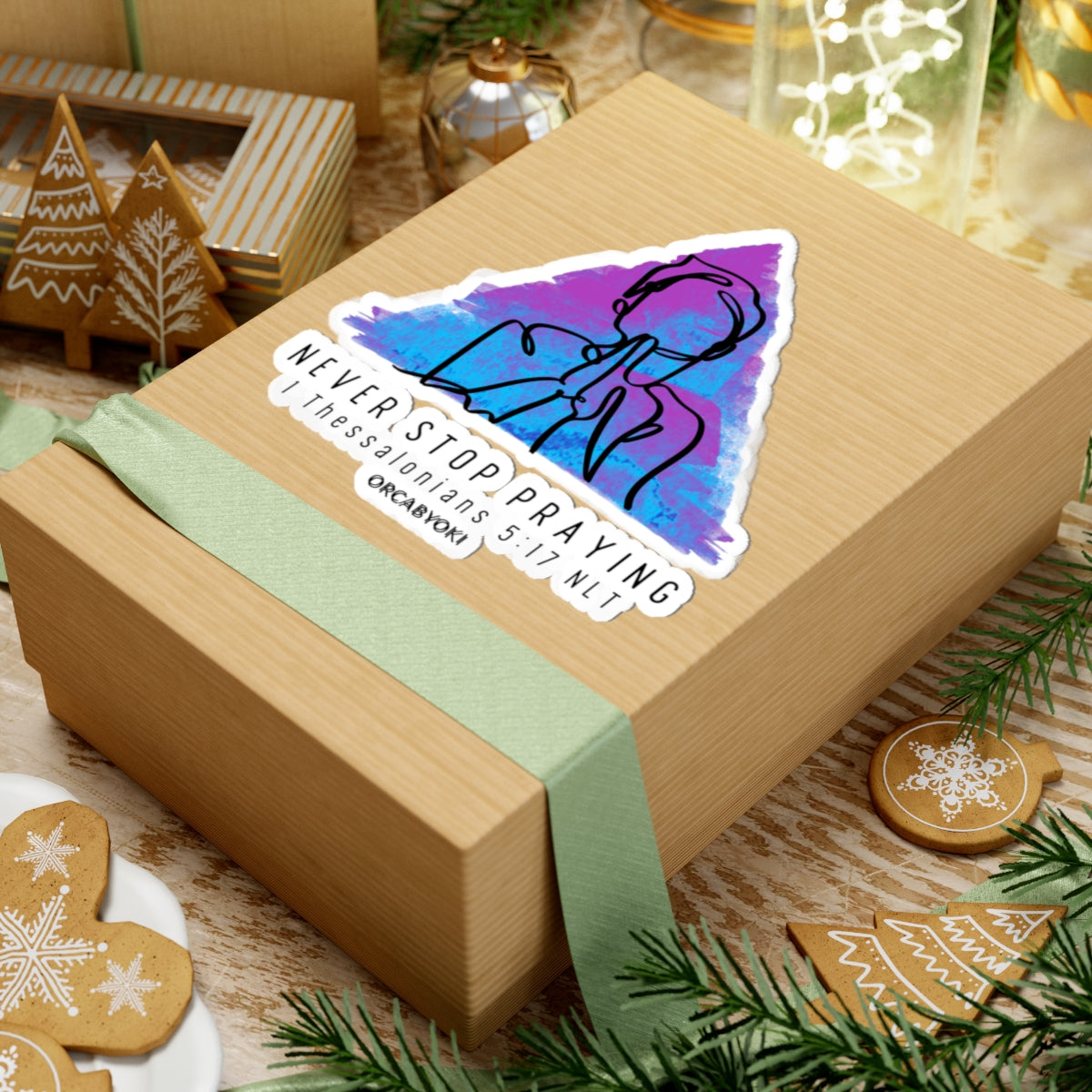 Inspirational Kiss-Cut Stickers - Never Stop Praying