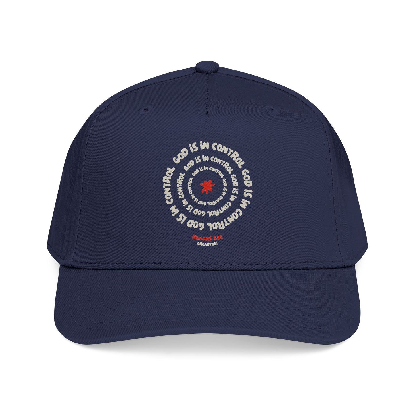 God Is In Control Baseball Cap – Faith-Inspired Romans 8:28 Hat