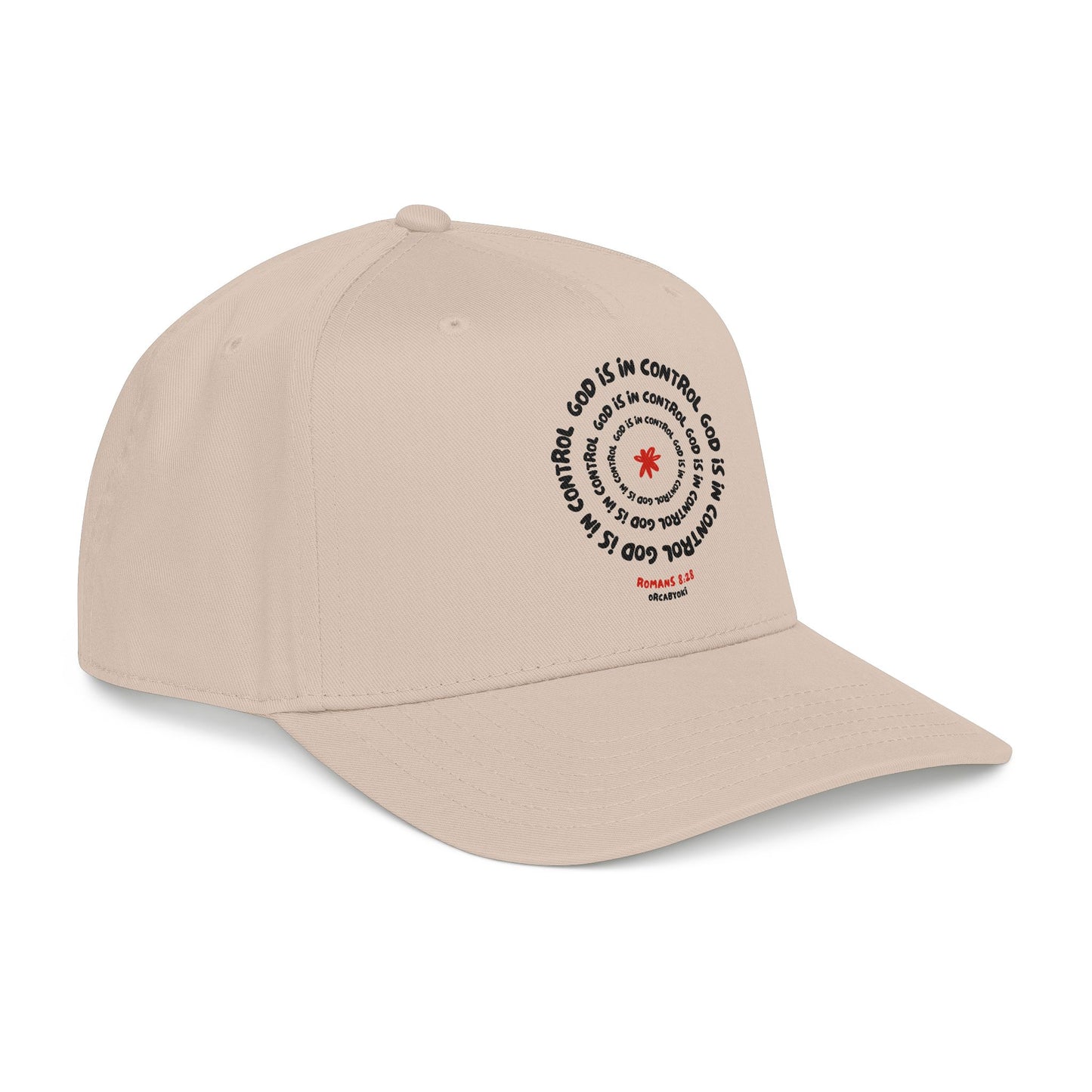 God Is In Control Baseball Cap – Faith-Inspired Romans 8:28 Hat