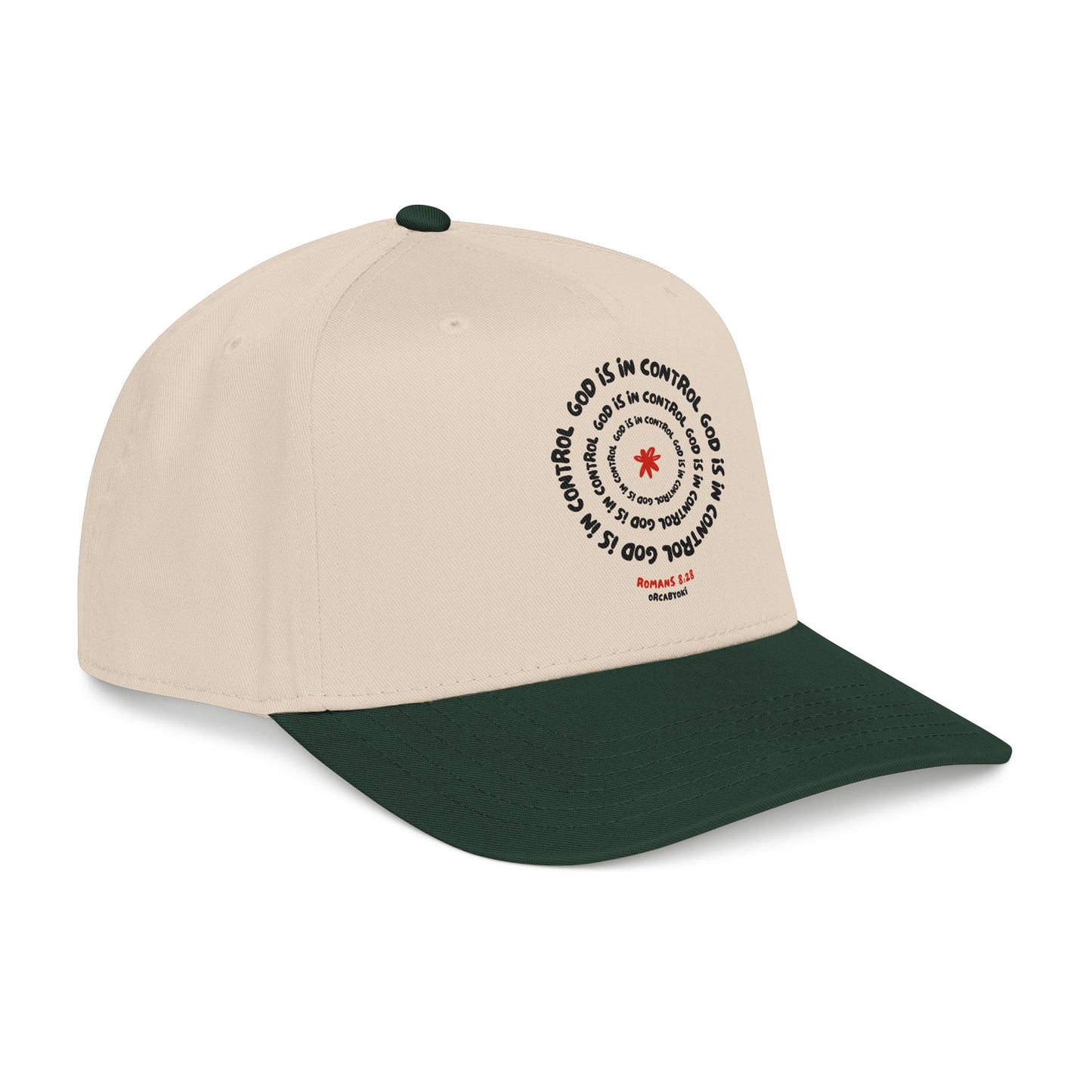 God Is In Control Baseball Cap – Faith-Inspired Romans 8:28 Hat
