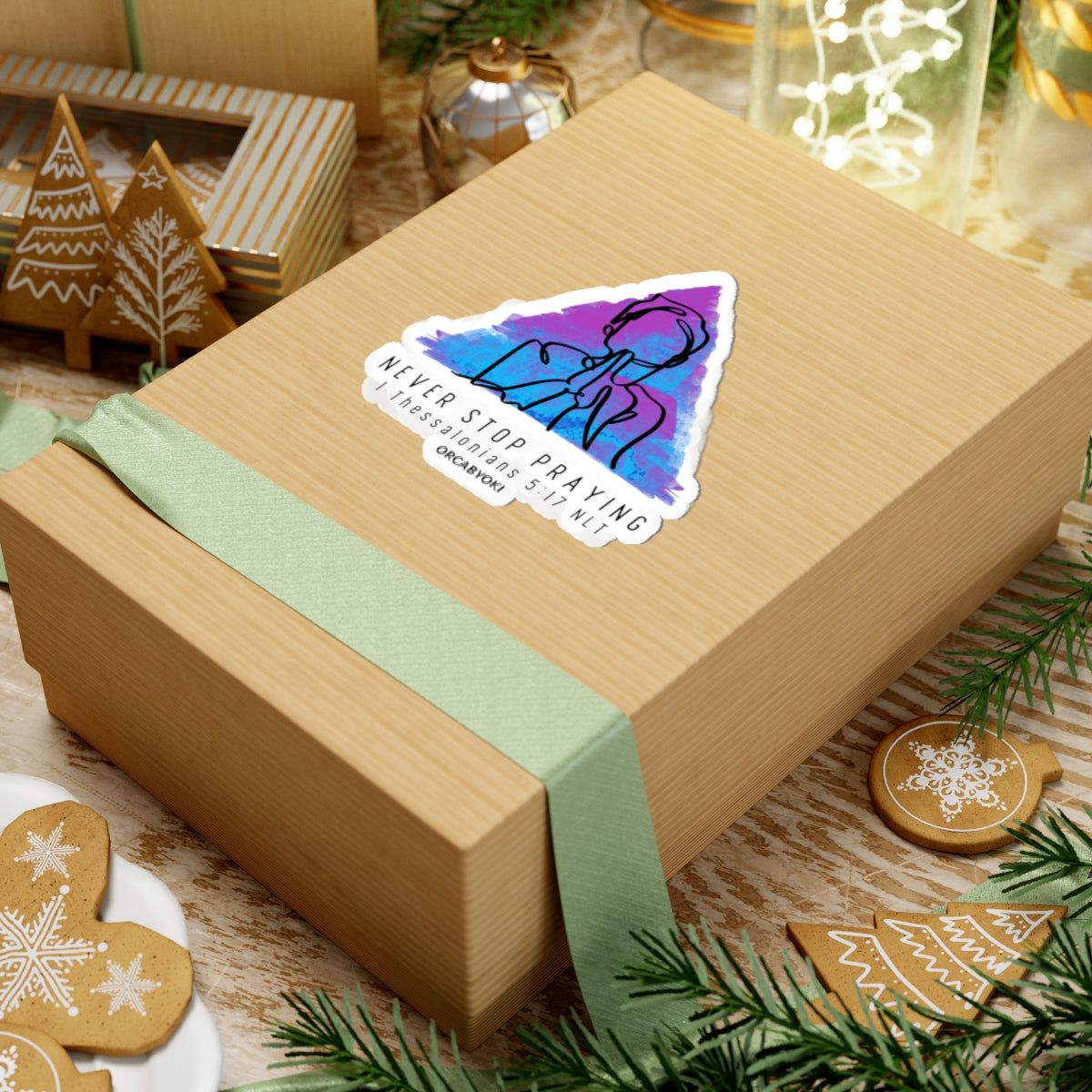 Inspirational Kiss-Cut Stickers - Never Stop Praying