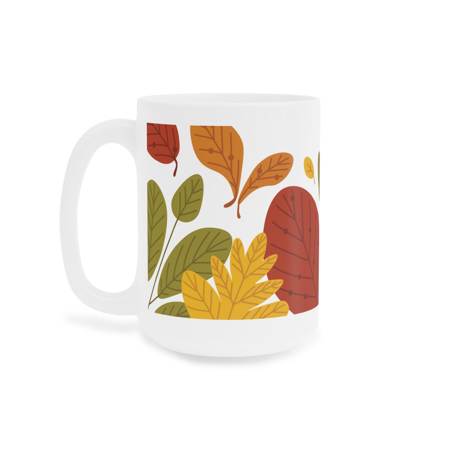 Autumn Leaf Ceramic Mugs - Cozy Coffee Cup for Fall, Nature Lover Gift, Thanksgiving Decor, Seasonal Kitchenware, Rustic Hot Beverage Mug