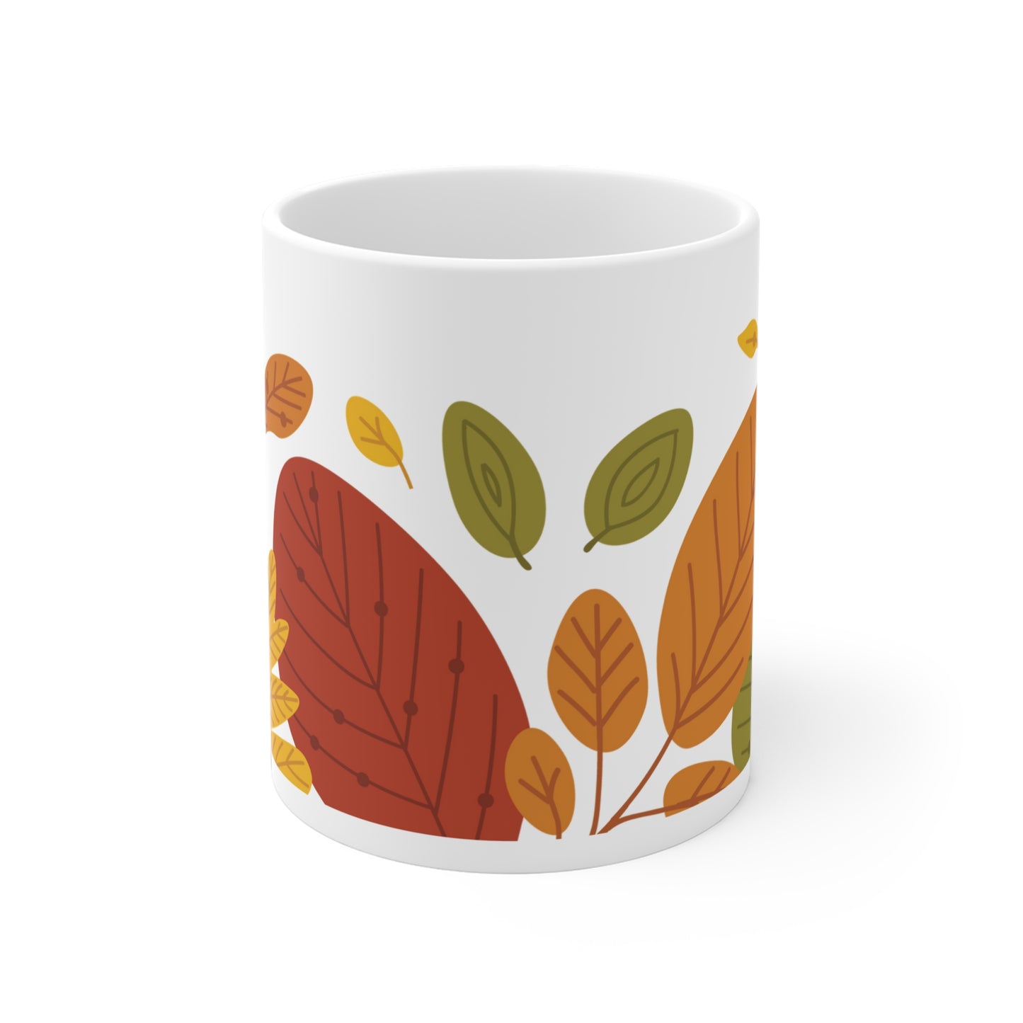 Autumn Leaf Ceramic Mugs - Cozy Coffee Cup for Fall, Nature Lover Gift, Thanksgiving Decor, Seasonal Kitchenware, Rustic Hot Beverage Mug