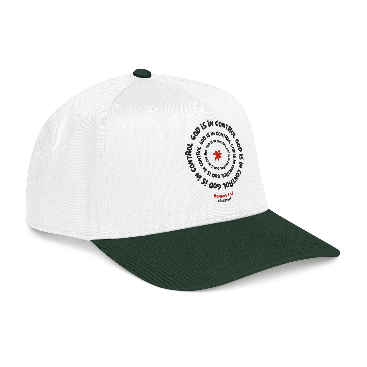 God Is In Control Baseball Cap – Faith-Inspired Romans 8:28 Hat