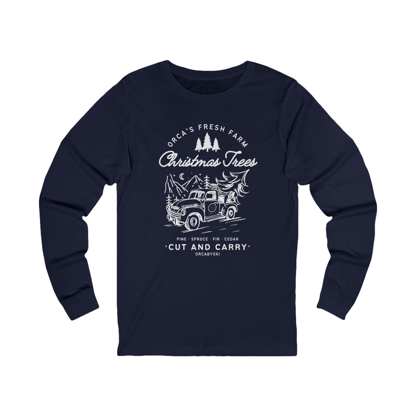 ORCA's Farm Christmas Tree Long Sleeve Tee