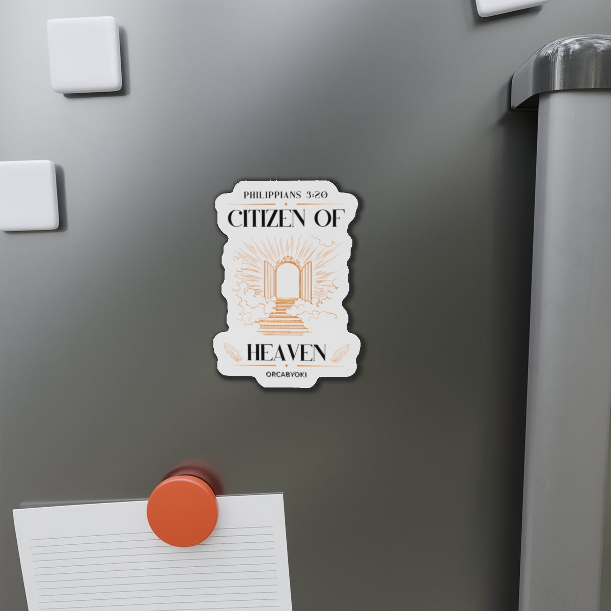 Citizen Of Heaven Die-Cut Magnet — Philippians 3:20 Inspirational Bible Verse Sticker Magnet