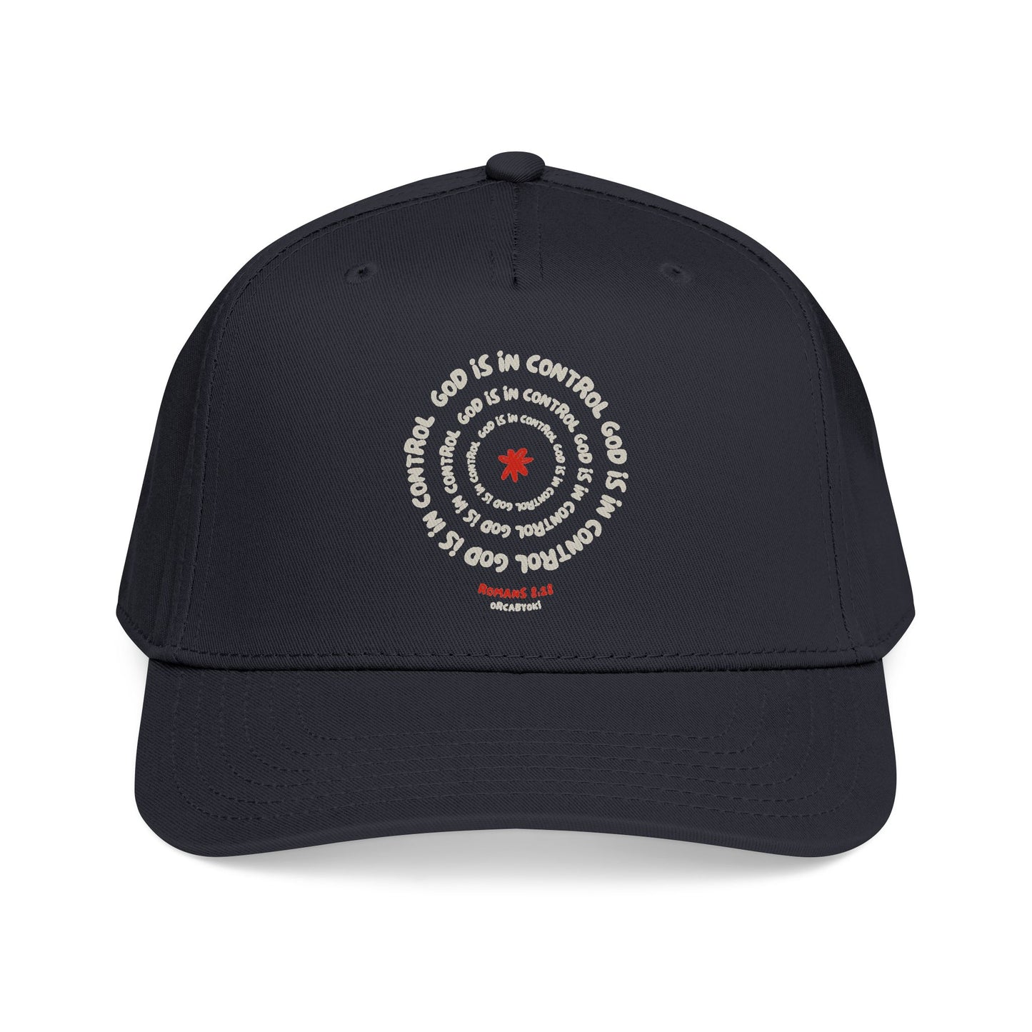 God Is In Control Baseball Cap – Faith-Inspired Romans 8:28 Hat