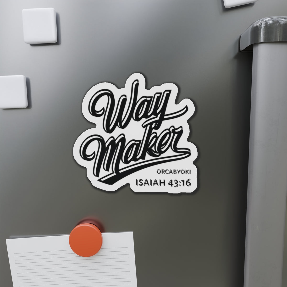Way Maker Die-Cut Magnet — Isaiah 43:16 Inspirational Bible Verse