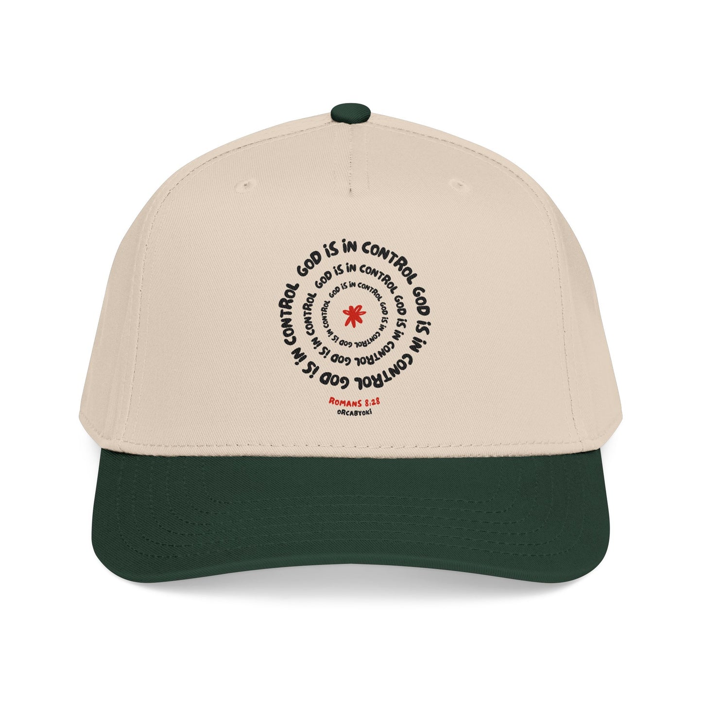 God Is In Control Baseball Cap – Faith-Inspired Romans 8:28 Hat