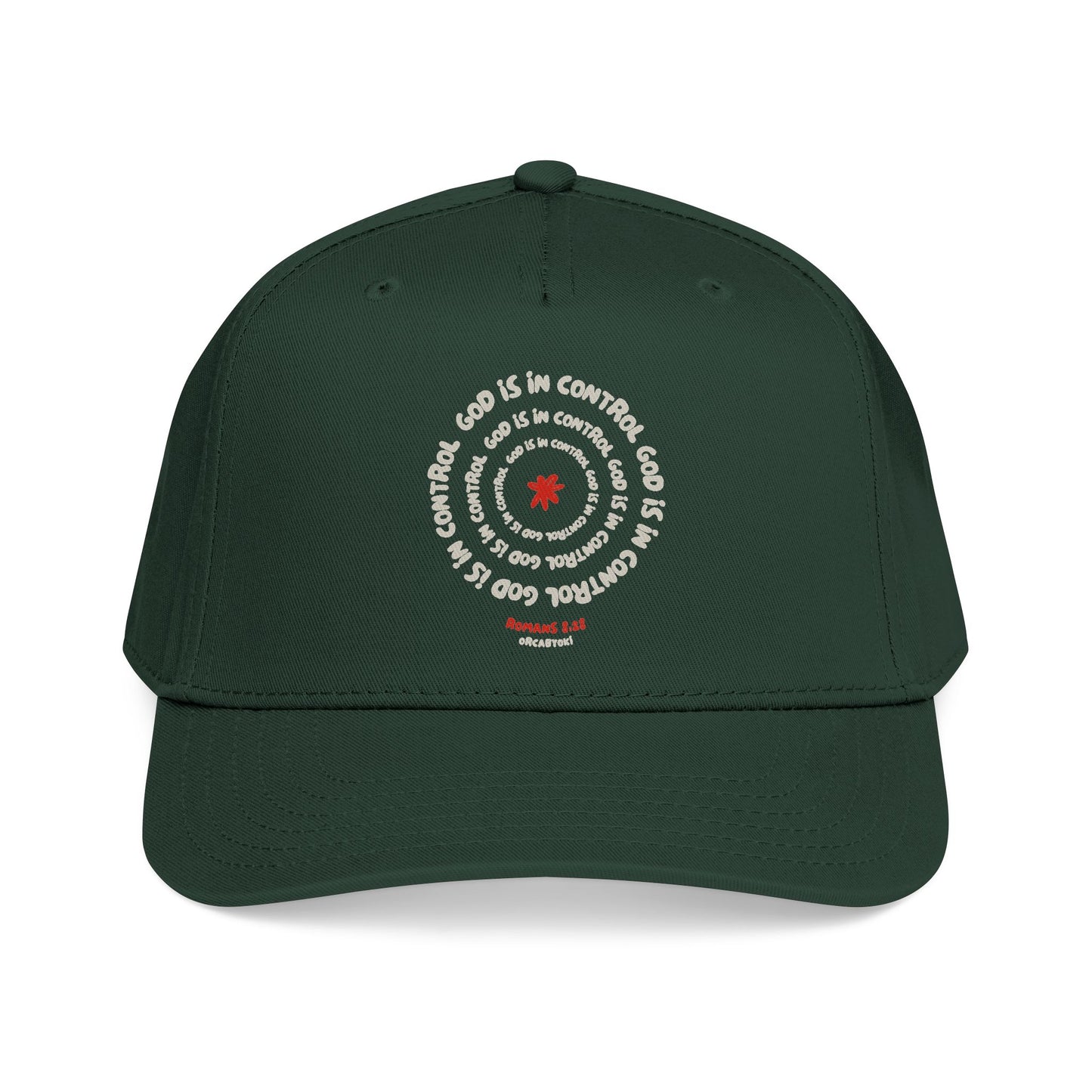 God Is In Control Baseball Cap – Faith-Inspired Romans 8:28 Hat