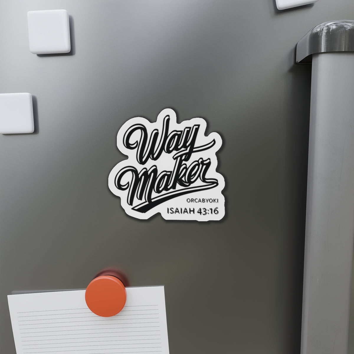 Way Maker Die-Cut Magnet — Isaiah 43:16 Inspirational Bible Verse