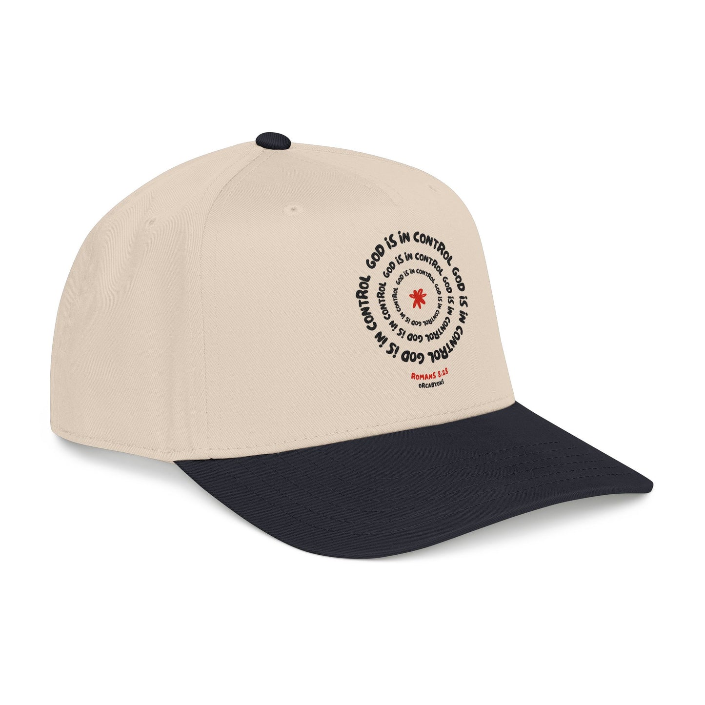 God Is In Control Baseball Cap – Faith-Inspired Romans 8:28 Hat