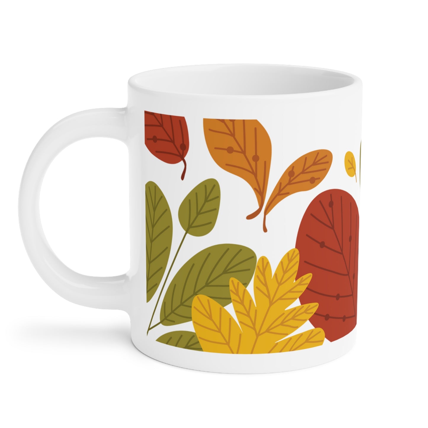 Autumn Leaf Ceramic Mugs - Cozy Coffee Cup for Fall, Nature Lover Gift, Thanksgiving Decor, Seasonal Kitchenware, Rustic Hot Beverage Mug