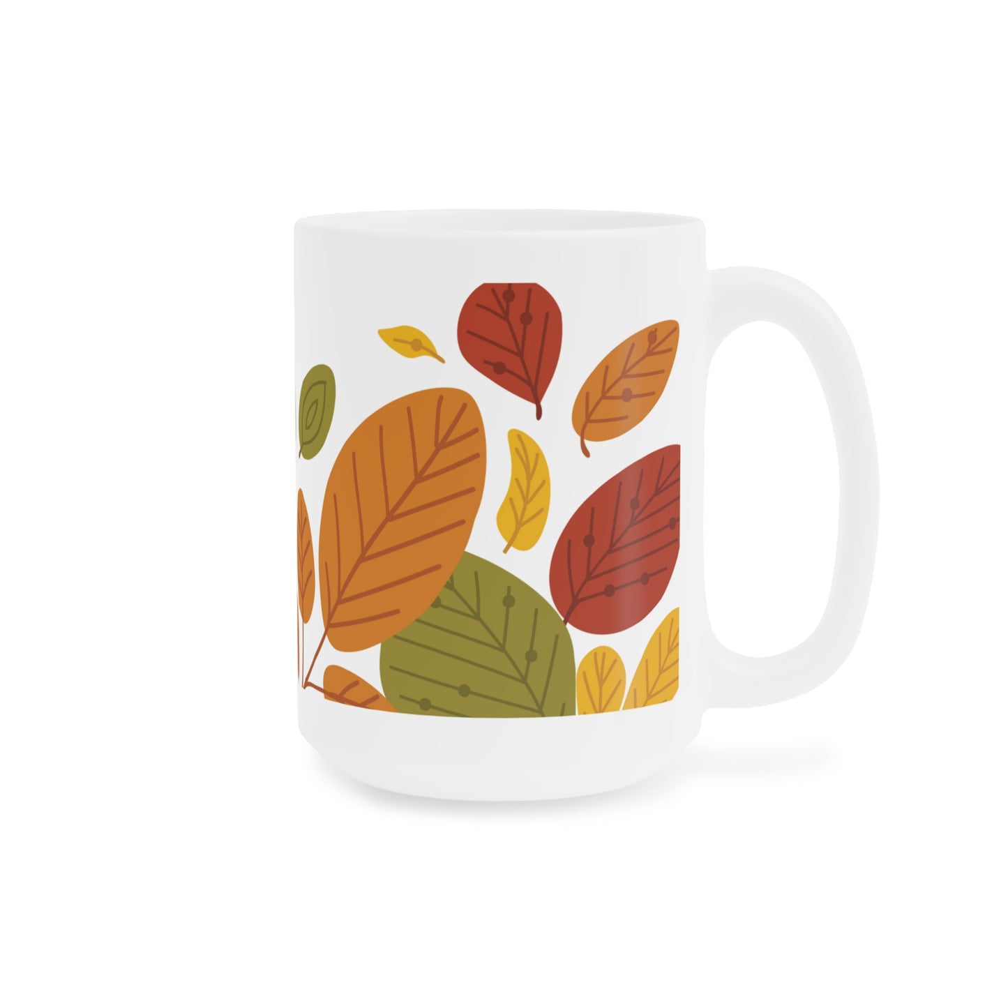 Autumn Leaf Ceramic Mugs - Cozy Coffee Cup for Fall, Nature Lover Gift, Thanksgiving Decor, Seasonal Kitchenware, Rustic Hot Beverage Mug
