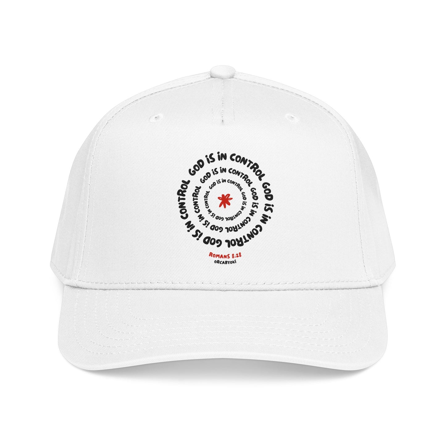 God Is In Control Baseball Cap – Faith-Inspired Romans 8:28 Hat
