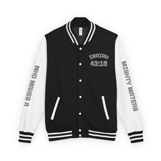 Way Maker Isaiah 43:16 II Letterman Jacket — Vintage Varsity Script