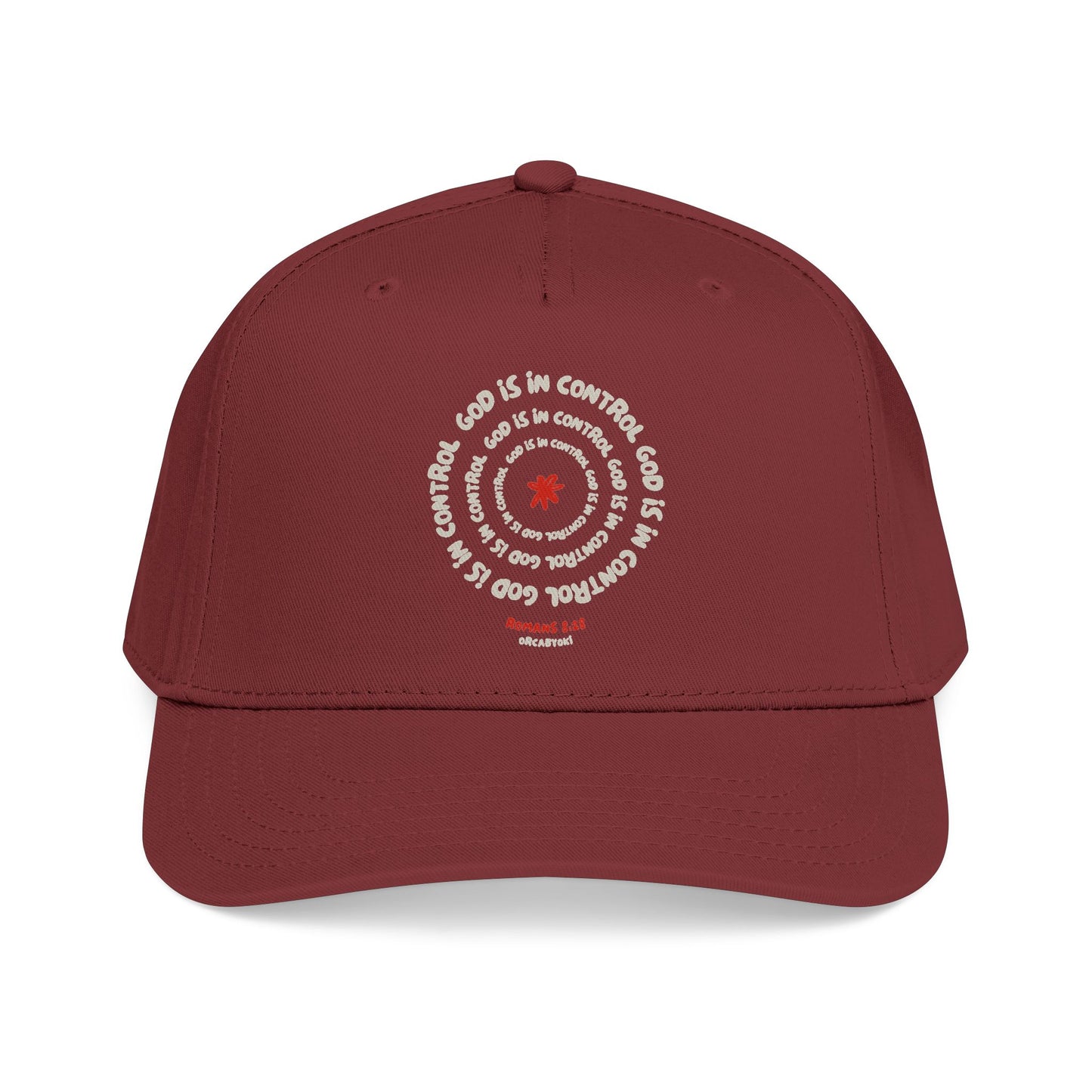 God Is In Control Baseball Cap – Faith-Inspired Romans 8:28 Hat