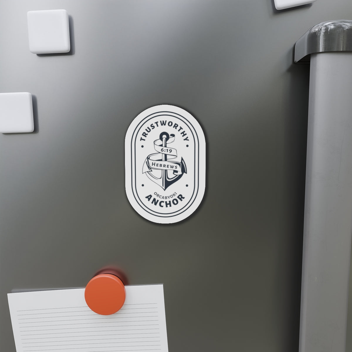 Trustworthy Anchor Die-Cut Magnet — (Hebrews 6:19)
