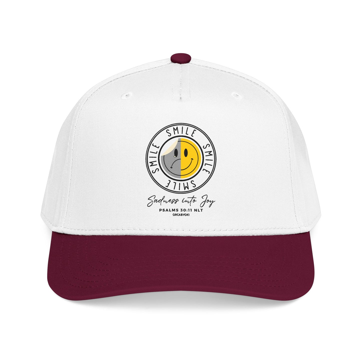 Sadness Into Joy Baseball Cap — Smiley Cap