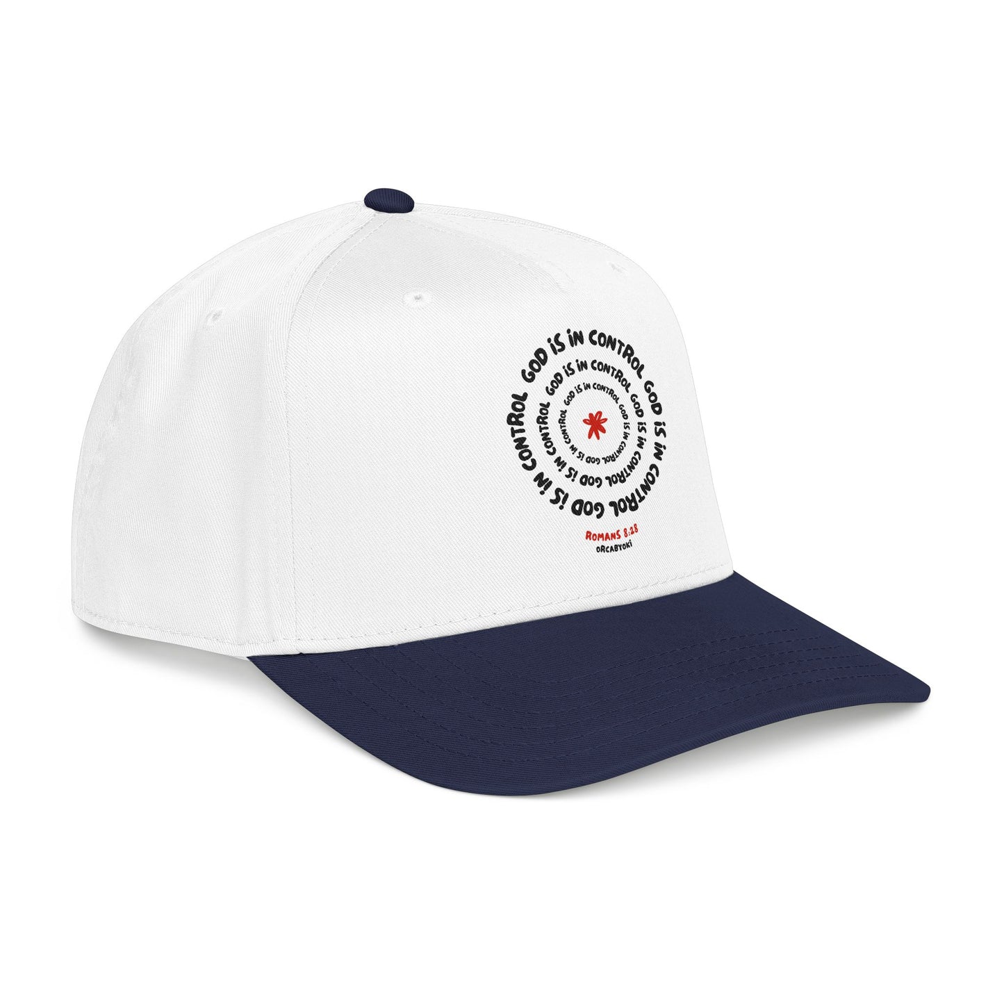 God Is In Control Baseball Cap – Faith-Inspired Romans 8:28 Hat