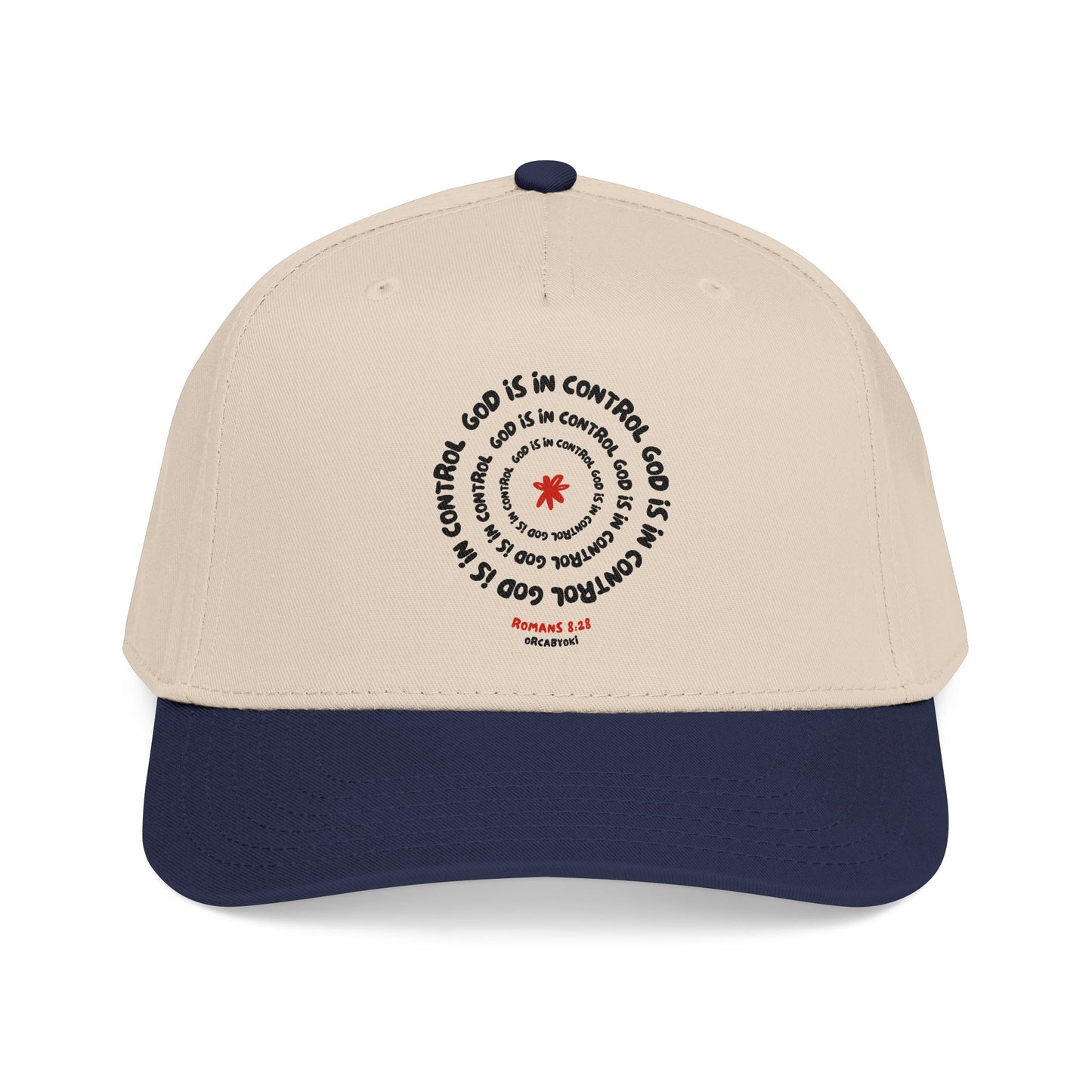 God Is In Control Baseball Cap – Faith-Inspired Romans 8:28 Hat