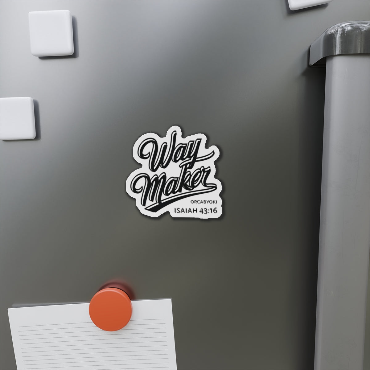 Way Maker Die-Cut Magnet — Isaiah 43:16 Inspirational Bible Verse
