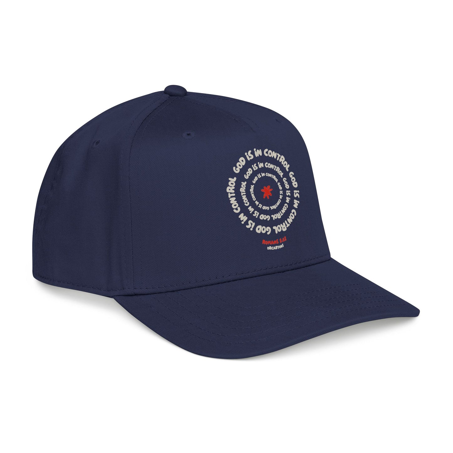 God Is In Control Baseball Cap – Faith-Inspired Romans 8:28 Hat