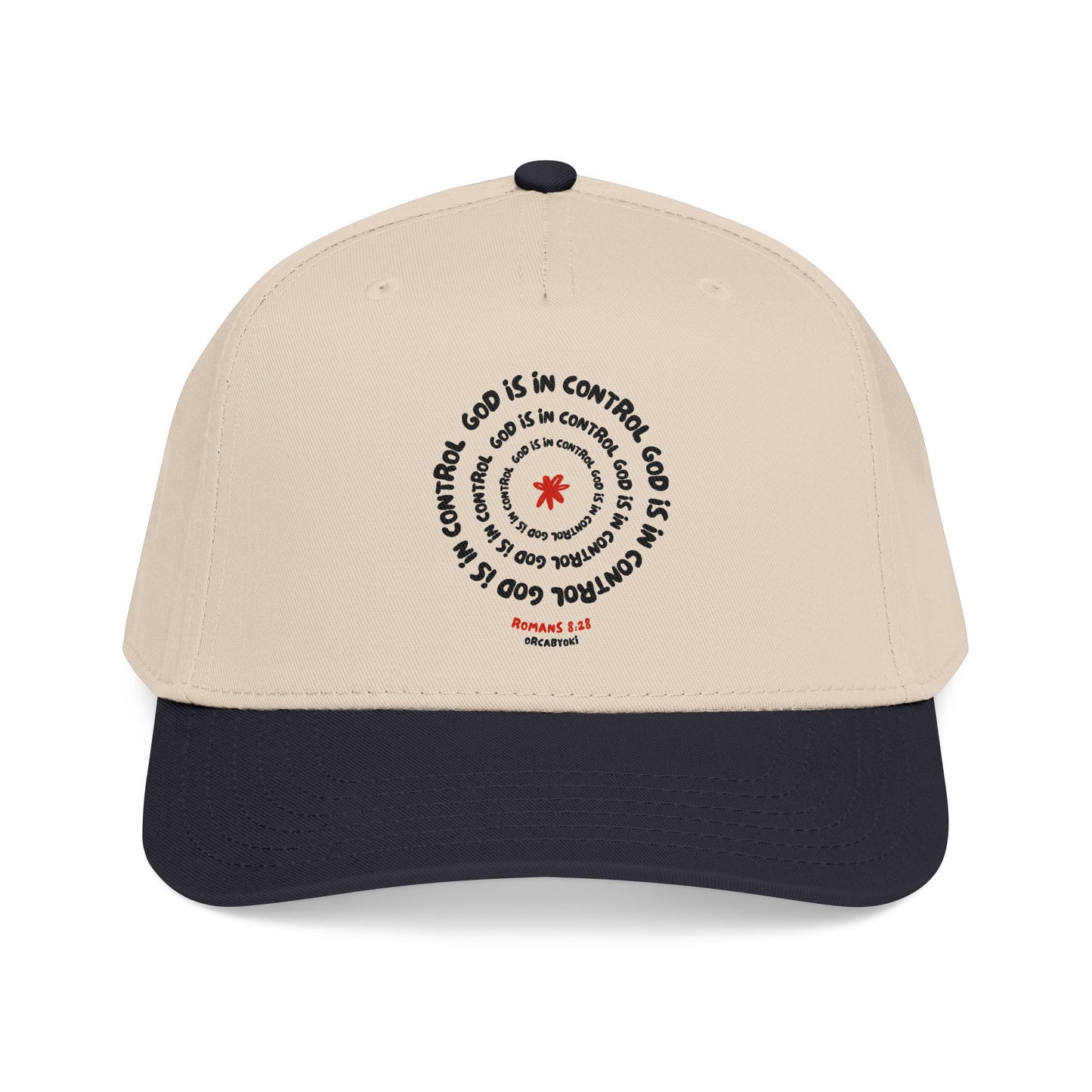 God Is In Control Baseball Cap – Faith-Inspired Romans 8:28 Hat