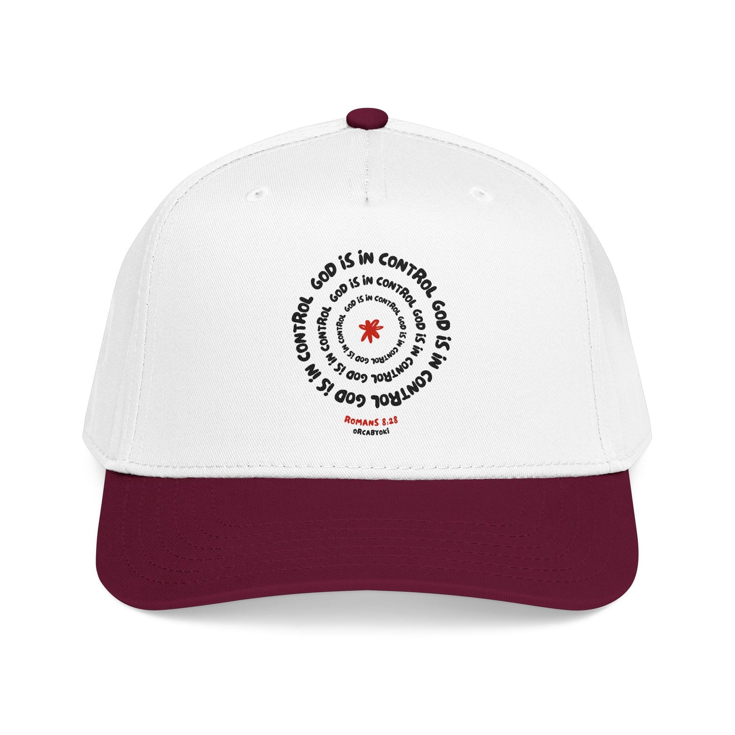 God Is In Control Baseball Cap – Faith-Inspired Romans 8:28 Hat
