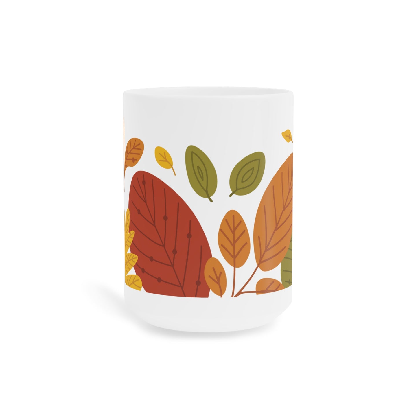 Autumn Leaf Ceramic Mugs - Cozy Coffee Cup for Fall, Nature Lover Gift, Thanksgiving Decor, Seasonal Kitchenware, Rustic Hot Beverage Mug